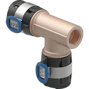 T-koppeling verlopend FLOWFIT pers 32x32x1/2"bn. brons