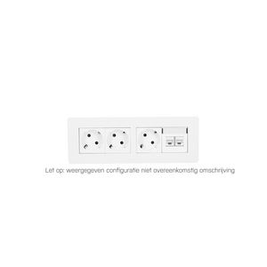 EVIA 3x 230V RA 1x USB A/C chrgr 1m GST o.g. wit RAL9016
