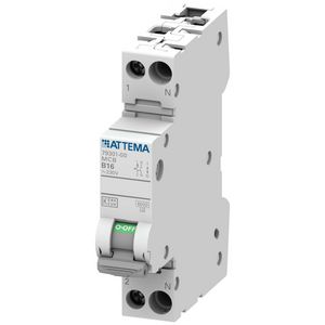 Installatieautomaat 1-polig + Nul 16A B-karakteristiek