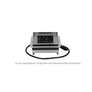 RHODOS 1x 230V RA 1x USB A/C chrgr 1m GST o.g. RVS