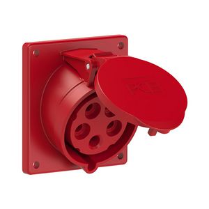 Wandcontactdoos CEE 32A 5p 400V 6h rood IP44 92x100mm