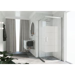 Hoekinstap (1 omkeerbaar deel) ZEPHYROS 2.0 1020-1050x2000mm Strip Motief profiel matchroom