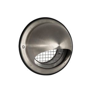 RVS buitenrooster bol model grofmazig gaas Ø125mm