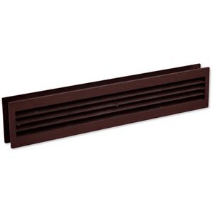 Kunststof deurventilatierooster 455x90mm bruin