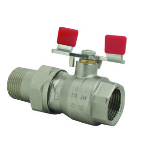 Kogelkr+vlinhandgr plaatst verz bi aansl.nip DN15 PN16 IGxAN