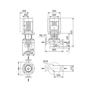 Inlinepomp TP 125-80/6-A-F-A-BQQE 400D 50HZ