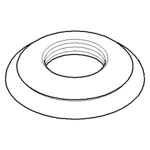 Rozet 55x10mm Dark Platinum gebors.