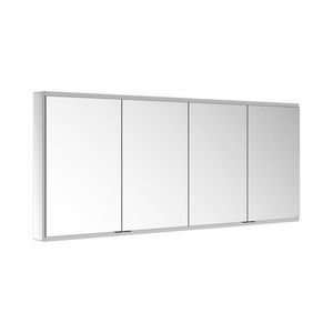 Spiegelkast opbouw onverl. 2xwcd/2xusb 1750x700x120mm zil.