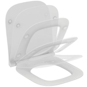 Closetzitting I.LIFE-S sandwich softclose afneembaar rechthoek topfix wit