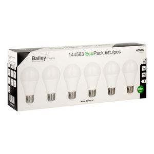 Doos a 6st. LED-lamp EcoPack A60 E27 6W 45W 550lm 840 opaal