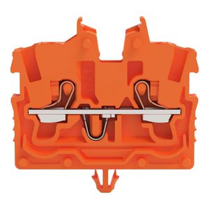 2-draads MINI-rijgklem Met Druk 1mm² oranje 2250-312 VVE=100