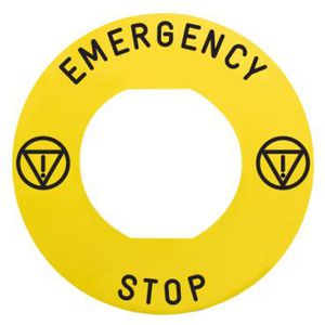 Legendahouder noodstop 60mm Gemarkeerd Noodstoplo VVE=10
