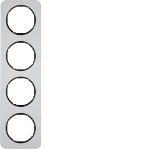 Afdekraam 4-v berker R.1 aluminium/zwart