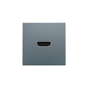 Afwerkingsset met HDMI-naar-HDMI-aansl. blue grey coated