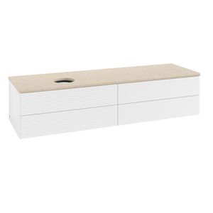 Wastafelonderkast Antao 1600x360x500mm White Matt Lacquer K26113MT