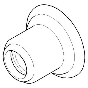 Rozet 55x40mm Dark Platinum gebors.