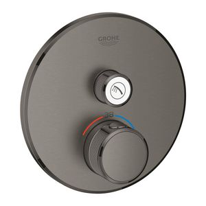 Grohtherm smartctr douche opbdeel t hard graphite geborsteld (mat donker grijs) rond