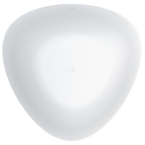 Vrijstaand ligbad Oviedo 160x160cm mat wit solid surface incl. sifon