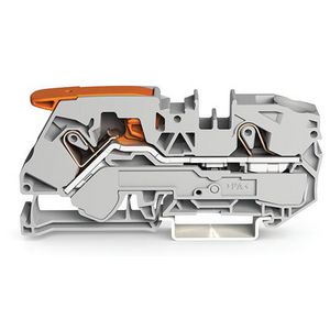 2-draads rijgklem met hendel en Push-in 16 mm² grijs VVE=20