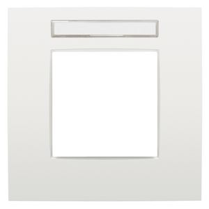 Enkelvoudige afdekplaat transparant tekstveld Int.white