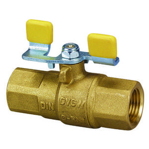 Kogelkraan met vlinderhandgreep bi DN10 PN1 IG/IG GAS