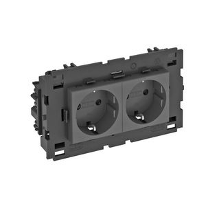 Contactdoos 2-vdg 0gr moduul-45 zijaans. 250V 10/16A 6120440
