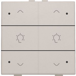 Dubbele dimbediening met led Home Control light grey