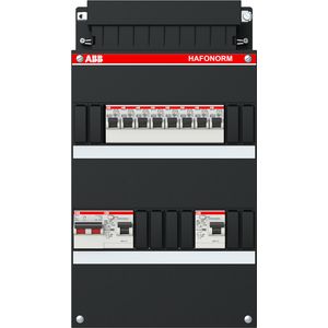 Installatiekast 8x achter 2x 30mA + HS 1-f