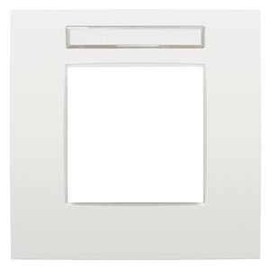 Enkelvoudige afdekplaat transparant tekstveld Int.white