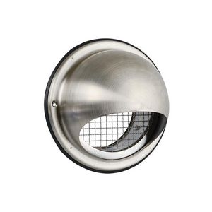 RVS buitenrooster bol model grofmazig gaas Ø150mm