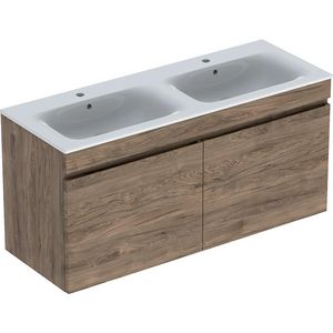 Renova Plan slim rim dub wastafel 130 onderkast not.hickory