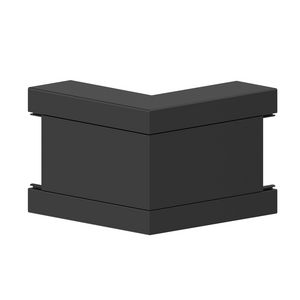 Buitenhoekstuk GGK BR/A/S 60x130/80 ZK1st zwart RAL9005