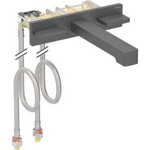 Wandmengkraan 2knops hoekig: matzwart / L=22cm ONE 2021