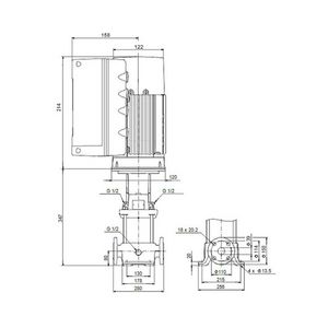 Centrifugaalpomp CRE10-01 A-FJ-A-E-HQQE 1x200-240 60 HZ