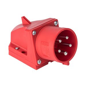 Toestelcontactdoos CEE 32A 5p 400V 6h rood-rood IP44
