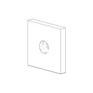 Houder v. douchegarnituur Symetrics 60x60x25mm chr