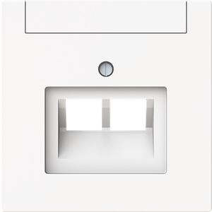 Centraalplaat voor datadoos 2 x RJ45 art-matwit (1803-02-44M)