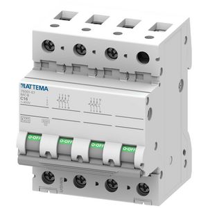 Installatieautomaat 3-polig + Nul 16A C-karakteristiek VVE=3