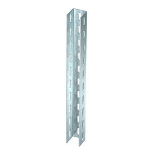 U support 3-sided perforated 50x50x1100 Staal thermisch