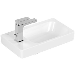 Fontein Architectura 480x275mm wit Alpin CeramicPlus kraangat links + overloop