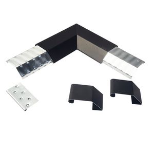 Zinken GRANUM BASALTE buitenhoekstuk v. KliQ deklijst 65/50mm compl.