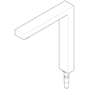 Uitloop 221x199x36mm, 5,68l/min. Champagne (22kt Goud)