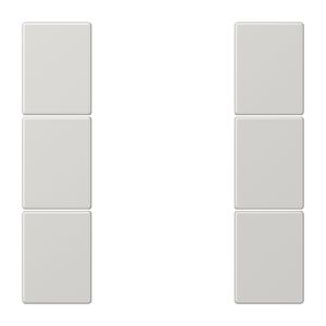 Tastafdekking compleet 3-voudig LS lichtgrijs KNX