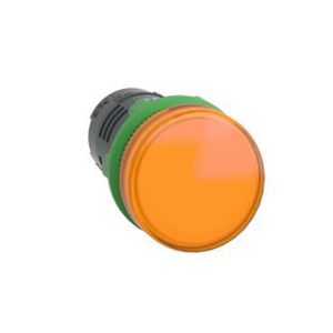 Oranje monolithische signaallamp 22 gladde lens geintegree