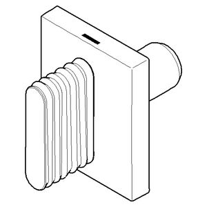 Greep v. wastafel Hot ovaal golf 60x47,5x40mm chr
