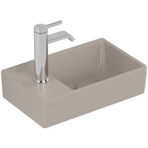 Fontein Avento 360x220mm Almond CeramicPlus kraangat rechts zonder overloop