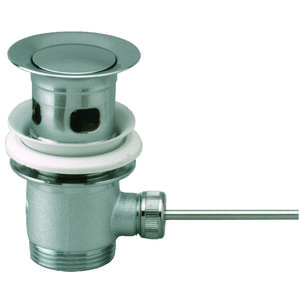 Lediging met membraan 1"1/4 in messing verchroomd