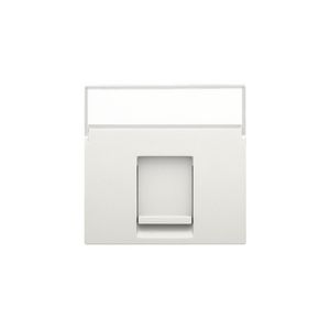 Centraalplaat data 1x RJ met tekstveld white