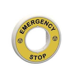 Verlichte ring noodstop Led rood 120VEmergency stop" Logo