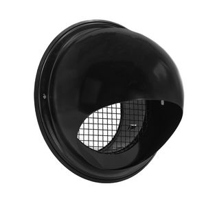RVS buitenrooster bol model grofmazig gaas Ø180mm zwart